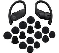 ALXCD Kit de Almohadillas de Repuesto para Powerbeats Pro, 8 Pares S/M/L/D, 4 tamaños, Auriculares de Silicona Suave para Auriculares Powerbeats Pro (Negro)
