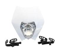 ALXYUTEK Faros de Motocicleta Luces de Niebla Compatible con EXC XC SX XCW Duke 390 125 a 500, faro 2008-2014, placa de faro para moto de cross y motocrós(White)