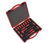 Alyco 190302 - Juego llave vasos 1/4" 18 pzas aislados