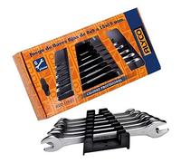 Alyco 191082 - Juego 6 llaves fijas Cr-V satinado mate bocas pulidas DIN 110 en caja de carton