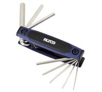 Alyco 193082 - Juego 8 llaves Allen Cr-V niqueladas en navaja bimeterial 1,5-2-2,5-3-4-5-6-8