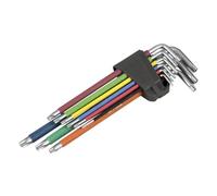 Alyco Juego 9 llaves Torx 193148 – imantadas bola-diamante extralargas en soporte plástico 1,5 a 10