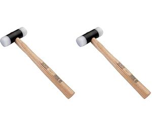 Alyco 196710 - Martillo 550 gr mango madera con bocas de nylon de 34 mm (Paquete de 2)