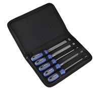 Alyco - 197550 - Juego de 5 limas de 200 mm. (plana, media caña, redonda, cuadrada y triangular) en estuche de nylon