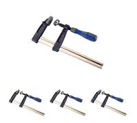 Alyco 197910 Sargento de apriete 200x80mm | trabajos de carpintería, madera, tubos, soldadura (Paquete de 4)