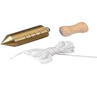 Alyco 197936 197936-Plomada de Acero cincado de 1000 gr Nuez de Madera y 5 m Cuerda Nylon