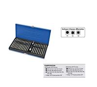 Alyco 186100 186100-Juego Puntas 42 Piezas de 3/8" c/Metalica, Negro