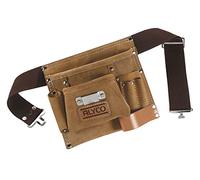 Alyco - Bolsa Porta Herramientas de Cuero con Cinturón Profesional | Ajustable para Albañiles, Encofradores, Instaladores y Carpinteros - Talla L