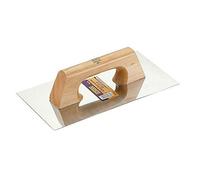 Alyco - Llana Rectangular de Acero Inoxidable, con Mango de Madera, 300 x 150 mm - 195770