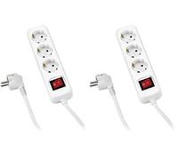 Alyco - Regleta de 3 Enchufes con Interruptor, Cable de 1.4 m - 199463 (Paquete de 2)