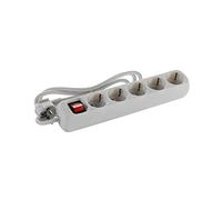 Alyco - Regleta de 5 Enchufes con Interruptor, Cable de 3 m - 199445, blanco