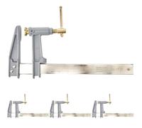 Alyco - Sargento de Apriete Tipo F, Con Émbolo, 300 X 120 mm - 197850 (Paquete de 4)