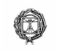 Alylosilver Insignia Profesional de Bellas Artes Pin para Hombre Mujer en Plata 925 con Caja para Regalo
