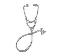 Alylosilver Pin Insignia Estetoscopio en Plata brillante para Hombre o Mujer - Incluye Estuche para Regalo