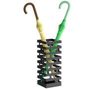 Alyoen Paragüero de metal, 16 x 16 x 41 cm, paragüero, soporte para paraguas para el hogar, la oficina y el hotel, negro