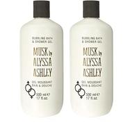Alyssa Ashley Musk Bubbling Bath & Gel De Ducha 500 ml (Paquete de 2)
