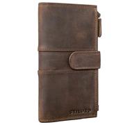 'Alyssa' Damski Mobilny Portfel Skórzany RFID Ochrona NFC Damski portfel Vintage Portmonetka Du?a, Color:marrón - Medio