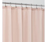 ALYVIA SPRING Cortina de Ducha de Tela Impermeable con 3 imanes, Forro de Tela Suave, Calidad de Hotel, Ligero y Lavable a máquina, tamaño estándar, 182 x 182 cm, Color Rosa Rubor