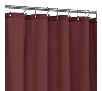 ALYVIA SPRING Cortina de Ducha de Tela Impermeable con 3 imanes, Forro de Tela Suave, Calidad de Hotel, Ligero y Lavable a máquina, tamaño estándar, 182 x 182 cm, Color borgoña