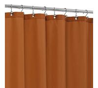 ALYVIA SPRING Cortina de Ducha de Tela Impermeable con 3 imanes, Forro de Tela Suave, Calidad de Hotel, Ligero y Lavable a máquina, tamaño estándar, 182 x 182 cm, Color Naranja Tostado