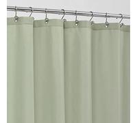 ALYVIA SPRING Cortina de Ducha de Tela Impermeable, Forro de Tela Suave y Ligera con 3 imanes, Calidad de Hotel, Lavable a máquina, tamaño estándar 182 x 182 cm, Color Salvia del Desierto