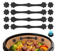 Alyvisun 12 Pcs Imanes Air Fryer para Papel, Imanes Reutilizables Freidora de Aire, Impide que el Papel Pergamino se Deslice y se Queme, Compatible con Freidoras de Aire de Cesta Simple y Doble