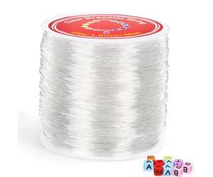 Alyvisun 1mm x 80m Transparente Hilo Pulseras Elastico, Hilo Elastico para Pulseras, Hilo Elástico Pulseras para La Fabricación de Joyas de DIY, Pulseras, Collares, Artesanías, Decoraciones