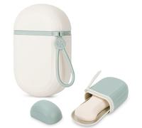 Alyvisun 2pcs Jabonera de Viaje, Saboneteira Jaboneras de Viaje con Tapa, Caja de Jabón de Viaje, Jabonera con Rejilla extraíble, portajabones Impermeable Portátil, Soap Dish para Baño Ducha Cocina
