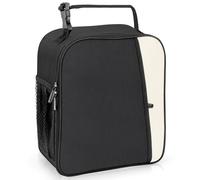 Alyvisun Bolsa Termica Porta Alimentos, 7L Reutilizable Prueba De Agua Y Cuadrada Bolsa Comida Trabajo, Con Botón Para Mujeres, Hombres, Niños, Picnic Al Aire Libre, Trabajo (Negro)