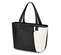 Alyvisun Bolsa Termica Porta Alimentos, Bolsa Comida Trabajo Aislante Reutilizable Antifugas Gran Capacidad 6.5L, para Escuela, Picnics al Aire Libre, Oficina (Negro)