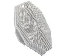 Alyvisun Cepillo Corporal de Silicona con Gancho y Ventosa, Cepillo Corporal de Baño [Exfolia y Masajea Suavemente], Cepillo Ducha de Silicona, Perfecto para Todo Tipo de Piel (Gris)