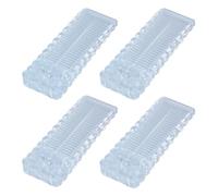 Alyvisun Cuña Puerta de Goma para Suelo, 4 Piezas Topes para Puertas Antideslizante Antiarañazos Door Stopper Duraderas Retenedor Puerta Apilable para Todo Tipo de Suelos en Interiores y Exteriores