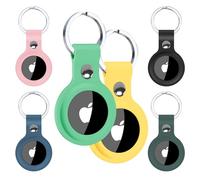 Alyvisun Funda con Llavero para AirTag [6 Paquetes], AirTag Llavero Vistoso Silicona