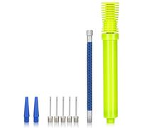 Alyvisun Inflador de Pelotas Bidireccional, Kit de Bomba Portátil para Balones, Hinchador de Balones con Aguja y Manguera Extensible para Baloncesto,Vóley, Balón, Tubo de Aleación de Aluminio Duradero