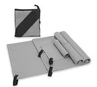 Alyvisun Juego de 4 Toallas de Viaje de Secado rápido, superabsorbentes, Grandes, para Gimnasio, 160 x 80 cm + 80 x 40 x 2 + 50 x 30 cm, Toallas de Microfibra ultraligeras para Camping, Pesca