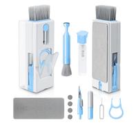 Alyvisun Kit Limpieza Teclado, 11 en 1 Kit Limpieza PC Multifuncional, Cepillo de Limpiador Teclado con Extractor de Teclas, para Laptop, Teléfonos, Auriculares, Azul