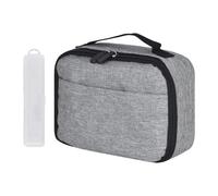 Alyxen Bolsa Termica Porta Alimentos,Bolsa de Almuerzo Térmica con Caja Cubiertos,Nevera Portatil Tela,Bolsa Refrigerada Plegable Adatto para Escuela, el Trabajo y el Picnic(Gris)