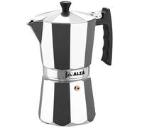 ALZA Luxe - Cafetera Italiana de 6 Tazas, 300ml, Aluminio, Apta para Todas las Cocinas, Inducción, Mango Anticalórico, Sistema Moka, Cierre Hermético