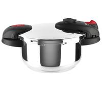 Alza Orion - Olla Express Rápida 4L, Acero Inoxidable 18/10, 2 Niveles de Cocción, Fondo "Impaksteel", Diseño de Doble Asa, 5 Sistemas de Seguridad