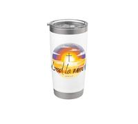 Alzad La Mirada Cristiana Católica Fe Esperanza Vaso térmico de acero inoxidable de doble pared