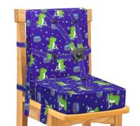 Alzador Silla Para Niños Comer, Hebilla de 5 Puntos Seguridad Más Fuerte 2 Piezas Poliuretano Fácil limpieza Cinturón de Seguridad Ajustable y Parte Inferior Antideslizante (Azul)