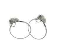 Alzapaños ajustables para cortinas, paquete de 2 unidades, diseños de hojas, cuerda elástica de metal, clip para decoración del hogar, soportes decorativos para cortinas