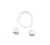 AlzapañOs Cortinas Bola magnética Cortina Tiebacks Corbata Cuerda Accesorio Varillas Accesorios Espalda retenciones Hebilla Clips Gancho Titular decoración del hogar(White,1pcs)