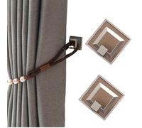 Alzapaños Cortinas Gancho Gancho para Cortina de Aluminio de Estilo nórdico Moderno Accesorio para Cortina con Borde Plateado Color café