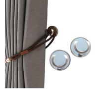Alzapaños Cortinas Gancho Gancho Redondo de aleación de Aluminio para Cortina Estilo Moderno para Sala de Estar Dormitorio Hotel con Borde Plateado y Azul Cielo