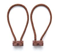 Alzapaños Decorativos para Cortinas, Lazos for Cortinas con Bolas, Cuerdas for Colgar, Sujetadores, Hebillas, Barras for Accesorios, Ganchos for, Decoraciones for el hogar(Brown,1PC)