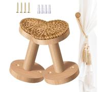 Alzapaños estilo boho | Ganchos para cortinas de pared trenzados a mano - 2 piezas de cordón drapeado a mano - Para dormitorio, casa, comedor, baño, balcón, café, oficina, hotel