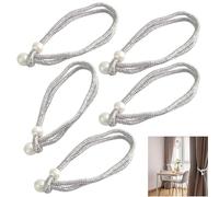 Alzapaños para Cortina,5 Piezas Cuerdas para Cortinas,Correas de Cortina,alzapaños para Cortinas de Pared,para el hogar,Dormitorio,Oficina,Cortina Decorativa