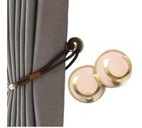 Alzapaños para Cortinas Gancho Gancho Fijo para Cortina de aleación de Aluminio de Estilo Moderno y Redondo para Sala de Estar Dormitorio Hotel Borde Dorado Beige