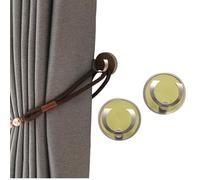 Alzapaños para Cortinas Gancho Gancho Fijo para Cortina de aleación de Aluminio de Estilo Moderno y Redondo para Sala de Estar Dormitorio Hotel Borde Plateado Verde Hierba